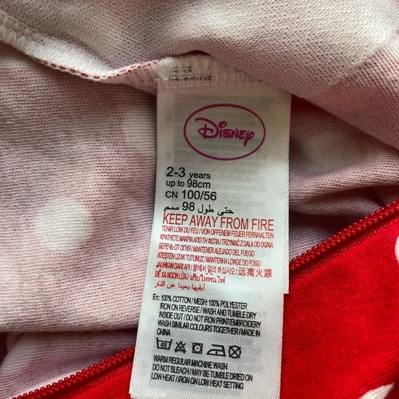 Disney Minnie Mouse Red White Polka Dot Girls Toddler Size 2-3 Years. - Picture 7 of 10